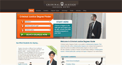 Desktop Screenshot of criminaljusticedegreesguide.com