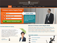 Tablet Screenshot of criminaljusticedegreesguide.com